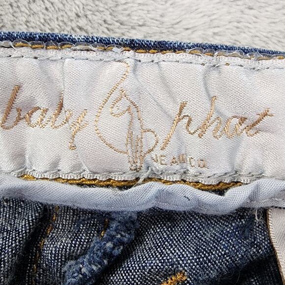 Vintage Y2K Baby Phat Jeans Womens 9 Juniors Blue Faded Low Rise Flare Stretch - Picture 10 of 16